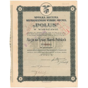 Spółka Akcyjna Mechanicznego Wyrobu Obuwia POLUS, 1.000 mkp 1921