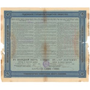 Radom, TKM, List zastawny 500 rubli 1910