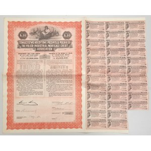 Tow. Kredytowe Przemysłu Polskiego, List zastawny, 10 funtów 1928