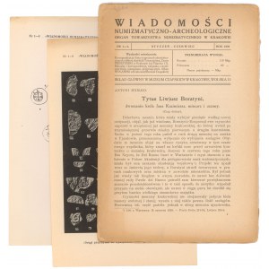 Wiadomości Numizmatyczno-Archeologiczne, Rok 1922 nr 1-6