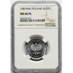 1 złoty 1981 - proof like - NGC MS66 PL (Max PL)