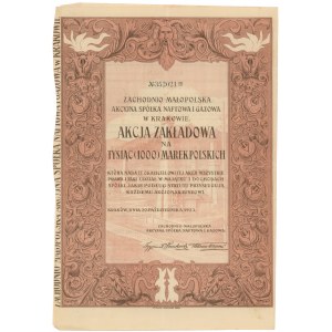 Zachodnio-Małopolska Akcyjna Spółka Naftowa i Gazowa, 1.000 mkp 1923