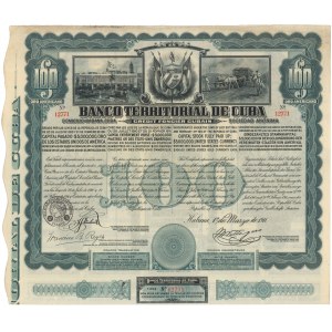 Cuba, Banco Territorial de Cuba Habana, $100 1911