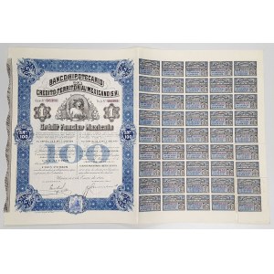 Meksyk, Banco Hipotecario de Credito Territorial Mexicano, 100 pesos 1914