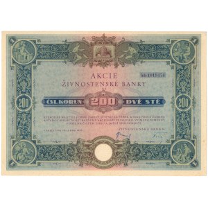 Czechosłowacja, Živnostenská Banka, Praga 200 korun 1933