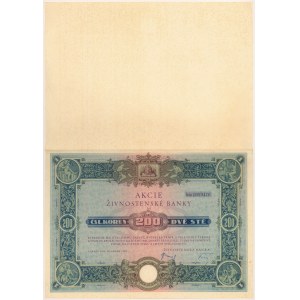 Czechosłowacja, Živnostenská Banka, Praga 200 korun 1933