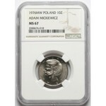 10 złotych 1976 Adam Mickiewicz - NGC MS67