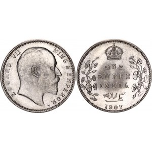 British India 1 Rupee 1907 C