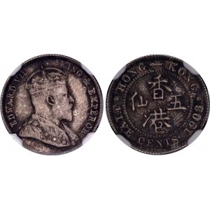 Hong Kong 5 Cents 1903 NGC MS 64