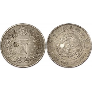Japan 1 Yen 1912 (45) with Chopmark
