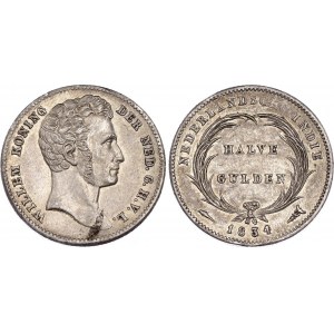 Netherlands East Indies 1/2 Gulden 1834