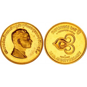Thailand Gold Medal Rama IX - 25th Anniversary 1985 BE 2528