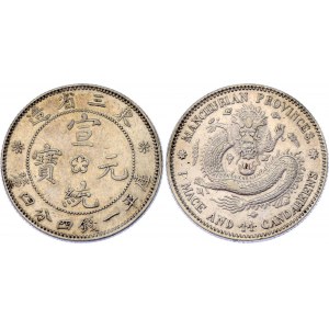 China Manchuria 20 Cents 1914 - 1915 (ND) NGC AU 55