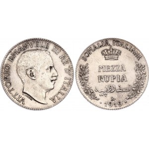 Italian Somaliland 1/2 Rupia 1919 R