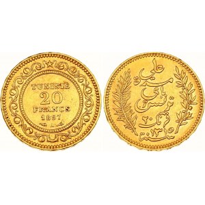Tunisia 20 Francs 1897 AH 1315 A