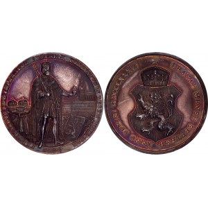 Austria Silver Medal Coronation of Bohemian King in Prague 1836 MDCCCXXXVI Specimen PCGS SP 63
