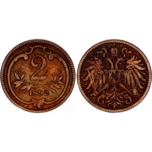 Austria 2 Heller 1892