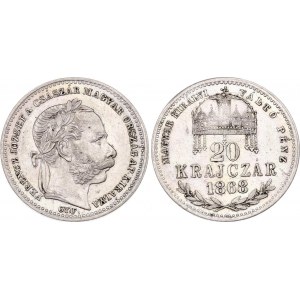 Hungary 20 Krajczar 1868 GYF