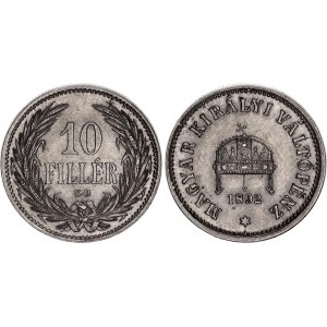 Hungary 10 Filler 1892 KB