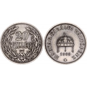 Hungary 20 Filler 1906 KB