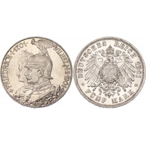 Germany - Empire Prussia 5 Mark 1901 A