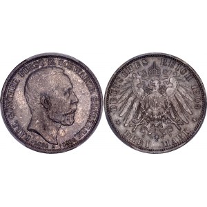 Germany - Empire Schwarzburg-Sondershausen 3 Mark 1909 A NGC MS 65