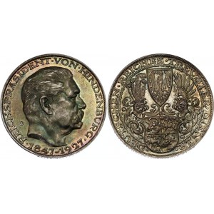 Germany - Weimar Republic 5 Reichsmark 80th Birthday of Paul von Hindenburg 1927 D Medallic Coinage