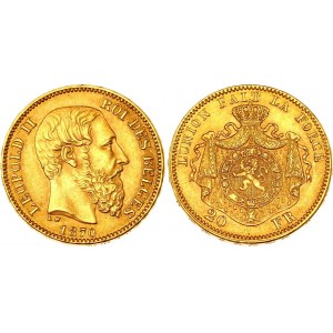 Belgium 20 Francs 1870