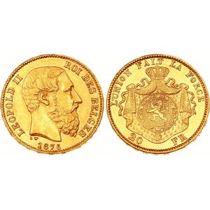 Belgium 20 Francs 1876
