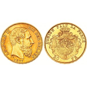 Belgium 20 Francs 1877