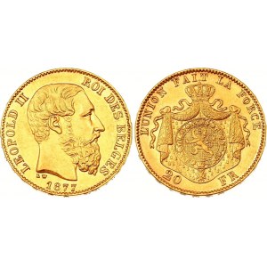 Belgium 20 Francs 1877