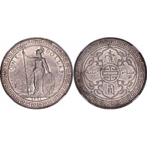 Great Britain Trade Dollar 1901 B NGC MS 62
