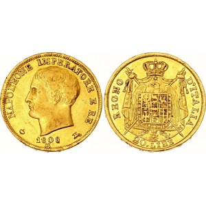 Italian States Kingdom of Napoleon 20 Lire 1808 M
