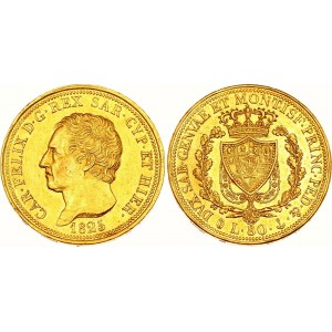 Italian States Sardinia 80 Lire 1825 P