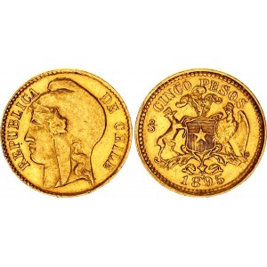 Chile 5 Pesos 1895 So