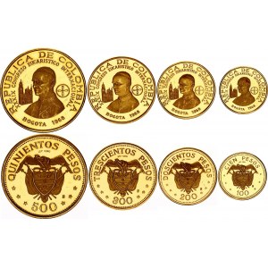 Colombia 100 - 200 - 300 - 500 Pesos 1968