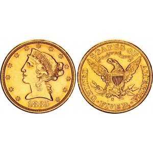 United States 5 Dollars 1885 S