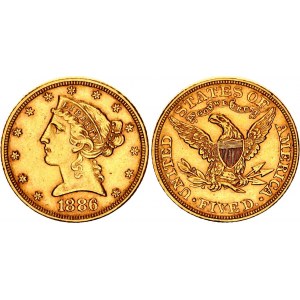 United States 5 Dollars 1886