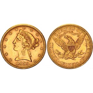 United States 5 Dollars 1893