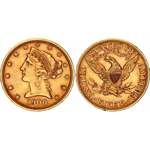 United States 5 Dollars 1900