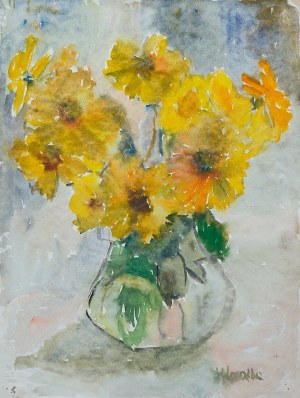 Irena Knothe (1904-1986), Żółte kwiaty, lata 70. XX w.