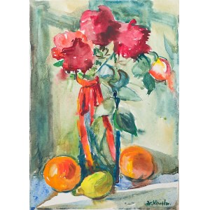 Irena Knothe (1904-1986), Růže a ovoce, 60. léta 20. století.