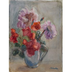 Irena Knothe (1904-1986), Blumen in einer Vase, 1970er Jahre.