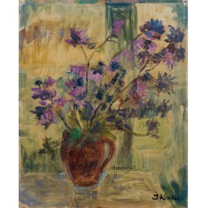 Irena Knothe (1904-1986), Fialové kvety, 60. roky 20. storočia.
