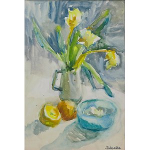 Irena Knothe (1904-1986), Tulips and lemons, 1970s.