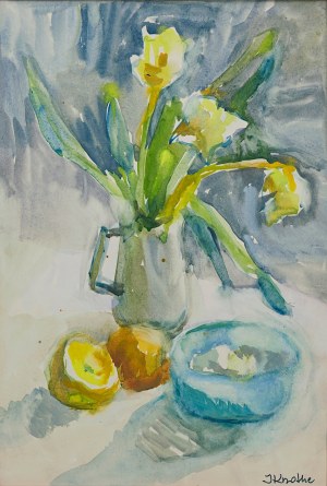 Irena Knothe (1904-1986), Tulipany i cytryny, lata 70. XX w.