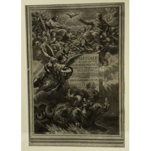 The Holy Trinity with Archangel Michael defeating the Six-headed Dragon, frontispiece of the Missale Romanum ex decreto sacrosancti Concilii tridentini restitutum