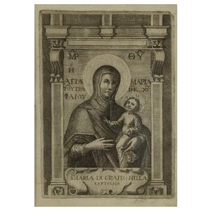 S. Maria di Grafeo Nella [Madonna with Jesus] engraving from the 18th or early 19th century