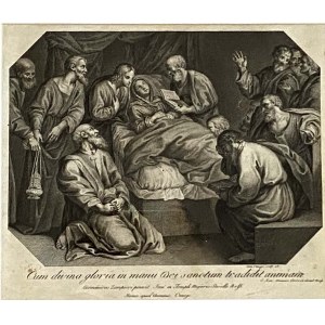 Dormition of the Mother of God, 19th century engraving on paper