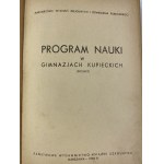 Program nauki w Gimnazjach Kupieckich (projekt) [1935]